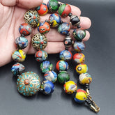 Beautiful Old Tibetan Trade Jewelry With Coral & Turquoise Necklace